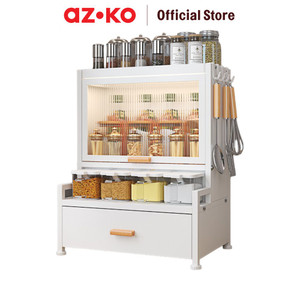 AZKO Stora Kabinet Dapur 2 Tingkat - Putih Blanc