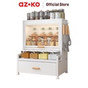 AZKO Stora Kabinet Dapur 2 Tingkat - Putih Blanc