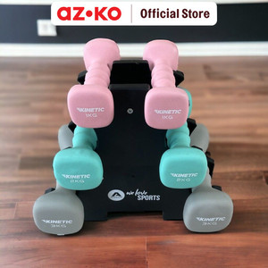 AZKO Kinetic Set 6 Pcs Dumbbell Neoprene Dengan Rak 12 Kg
