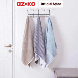 AZKO Forhom Handuk Mandi Katun Dual Side Bath Towel Handuk Dewasa/Anak Anduk Badan Perlengkapan Mandi - Abu-abu