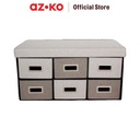 AZKO Stora Bangku Ottoman Lipat Foldable Bench Tempat Duduk Serbaguna Bangku Multifungsi Ottoman With Storage Furniture Hunian Minimalis - 60x38x38cm