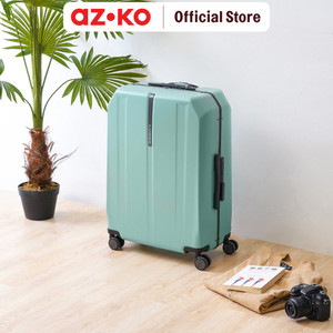 AZKO Luggo Fort Koper Pc & Aluminium Tsa Lock Luggage Hardcase Luggage Koper Bagasi Dengan Tsa Tas Jalan-Jalan Travel Bag Tas Roda - Hijau, 20 inci
