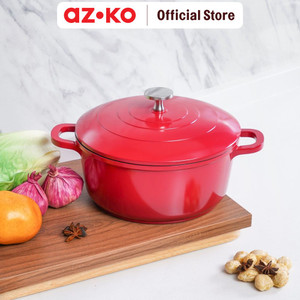AZKO Kris Carol Panci Casserole Dengan Tutup Aluminium Pot Masak Oven Food Grade Wadah Masak Panggang Perlengkapan Dapur Peralatan Masak Cookware - Hijau, 12cm