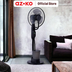 AZKO Krisbow 16 inci Kipas Angin Lantai Uap 75 Watt - Hitam