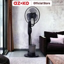 AZKO Krisbow 16 inci Kipas Angin Lantai Uap 75 Watt - Hitam
