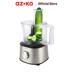 AZKO Klaz 2.1 ltr Food Processor 9In1 500 Watt - Silver / Hitam