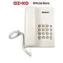 AZKO Krisbow Telepon Basic Telephone Cable Phone Kabel Telepon Rumah Dan Kantor Telp Analog - Putih