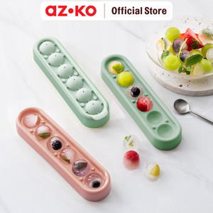 AZKO Kris Cetakan Es Batu Silikon Bulat Ice Cube Tray Pencetak Es Food Grade 6 Slot Perlengkapan Masak - Hijau
