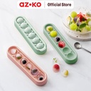 AZKO Kris Cetakan Es Batu Silikon Bulat Ice Cube Tray Pencetak Es Food Grade 6 Slot Perlengkapan Masak - Hijau