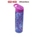 AZKO 700 ml Smash Botol Minum Fashion Sipper Water Drinking Bottle Botol Air Bpa Free Wadah Minuman Perlengkapan Minum Drinkware - Biru