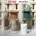 AZKO Arthome Pot Tanaman Dengan High Stand Wadah Iron Bunga Tempat Tumbuhan Perlengkapan Berkebun Aksesoris Taman - Hijau