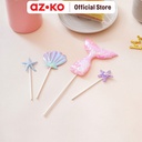 AZKO Ataru Set 4 Pcs Topper Kue Mermaid