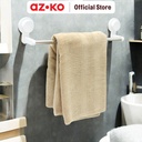 AZKO Stora Rak Penyimpanan - Putih Tempat Jemur Anduk Towel Drying Rack Bar Gantungan Handuk Perlengkapan Kamar Mandi Bathroom Tools - 53x7.5x10.8cm