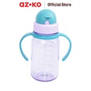 AZKO Kris Botol Minum Anak Flipstraw Dengan Handle Water Drinking Bottle Tempat Minum Anak-Anak Bpa Free Perlengkapan Minum Kids Tumbler - Ungu