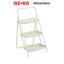 AZKO Soleil Osiris Rak Tanaman 3 Tingkat Folding Plant Rak Rak Tanaman Susun Serbaguna Peralatan Berkebun Standing Pot Susun - Putih