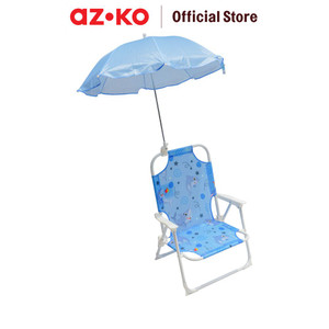 AZKO Soleil Summer Kursi Anak Dengan Payung - Biru Beach Kids Chair Kursi Outdoor Serbaguna Tempat Duduk Halaman Balkon Balcony Chair Furniture Outdoor - Biru