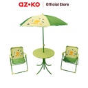 AZKO Soleil Patio Set Kursi Dan Meja Teras Anak Dengan Payung Balcony Table Kids Chair Furniture Outdoor Serbaguna Furnitur Rumah Tempat Duduk Kursi Halaman - Hijau