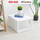 AZKO Iris Laci Penyimpanan - Putih Frosted Laci Serbaguna Penyimpanan Indoor Multifunctional Drawer Storage Furniture Rumah - 40x50x18cm