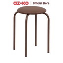 AZKO Soleil Bangku Metal Stool Padded Pu Multipurpose Stool Bangku Makan Cafe Restoran Tempat Duduk Serbaguna Furinture Interior Rumah - Abu-abu