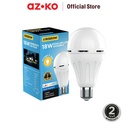 AZKO Krisbow Lumi Bohlam Led Darurat Bulb Lampu Cool Daylight Indoor Outdoor Light Led Light Bolam - 18 Watt