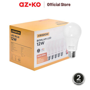 AZKO Krisbow Set 6 Pcs Lumi Bohlam Led Bulb Lampu Cahaya Indoor Outdoor Light Led Light Bolam - Cool Daylight