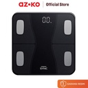 AZKO Krisbow Sync 180 kg Smart Timbangan Badan Digital - Hitam Smart Body Weight Scale Alat Pengukur Berat Badan Pintar Penghitung Berat Tubuh