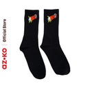 AZKO Ataru Kaos Kaki Crew Socks Muklay - Hitam, Men