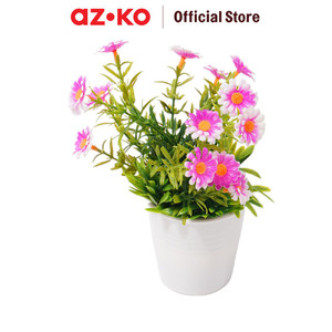 AZKO Arthome Bunga Artifisial Grass Daisy Potted  - Pink
