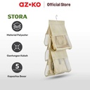 AZKO Stora 39X84 cm Organizer Tas Gantung - Krem Beige