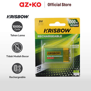 AZKO Krisbow Baterai Rechargeable 9V Hf9 250 Mah