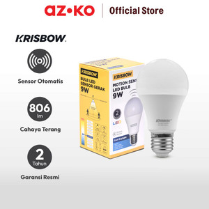 AZKO Krisbow Lumi Bohlam Led Sensor Gerak 9 Watt - Cool Daylight