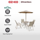 AZKO Soleil Sunny Set Kursi Dan Meja Teras Dengan Payung