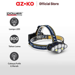 AZKO Powerlite Senter Kepala 800Lm 2X18650 1500Mah