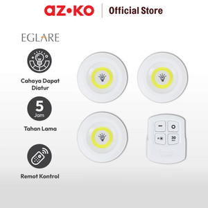 AZKO Eglare Set 3 Pcs Lampu Tidur Pac Dengan Remot