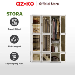 AZKO Stora Lemari Pakaian Lipat 9 Pintu