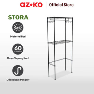 AZKO Stora Rak Mesin Cuci Washing Machine Rack Tempat Penyimpanan Perlengkapan Cuci Baju Laundry Storage Perlengkapan Rumah Tangga