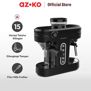 AZKO Acepresso Coffee Maker Espresso Dengan Grinder - Hitam