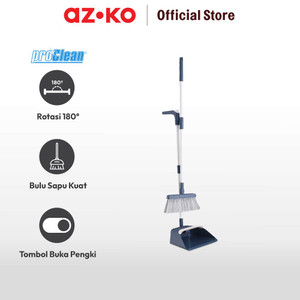 AZKO Proclean Set Sapu Dan Pengki - Biru
