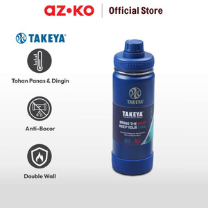 AZKO Takeya 700 ml Botol Vacuum Flask Stainless - Biru Midnight