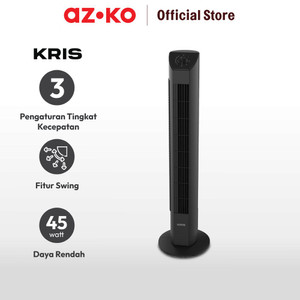 AZKO Kris Kipas Angin Berdiri Pedestal - Hitam