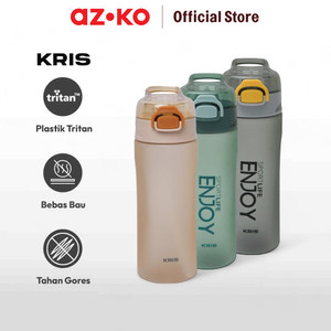 AZKO Kris Enjoy Botol Minum Tritan Matte Water Drinking Bottle Botol Air Bpa Free Wadah Minuman Perlengkapan Minum Drinkware - Abu-abu