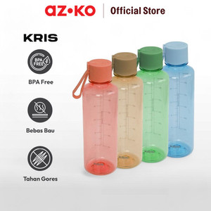 AZKO Kris Nako Botol Minum Water Drinking Bottle Botol Air Bpa Free Wadah Minuman Perlengkapan Minum Drinkware - Biru