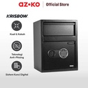 AZKO Krisbow 34.5X30X45.5 cm Brankas Besi Deposit - Hitam