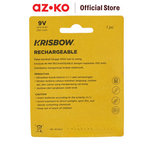 AZKO Krisbow Baterai Rechargeable 9V Hf9 250 Mah