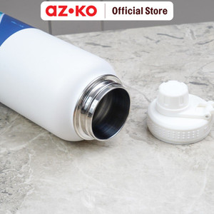 AZKO Takeya 1.2 ltr Botol Vacuum Flask Stainless - Putih Arctic