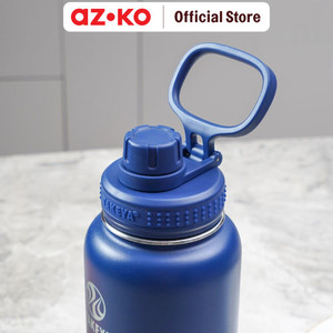 AZKO Takeya 1.2 ltr Botol Vacuum Flask Stainless - Biru Midnight