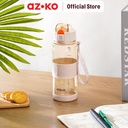 AZKO Kris Yuki Botol Minum Tritan Dengan Strap Water Drinking Bottle Botol Air Bpa Free Wadah Minuman Perlengkapan Minum Drinkware - Biru