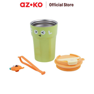AZKO Ataru 420 ml Mug Vacuum Flask - Hijau/Kuning tempat air minum panas dingin wadah minuman vakum flask perlengkapan minum
