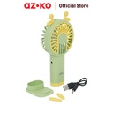 AZKO Ataru Kipas Angin Portabel Rechargeable Rabbit Ear - Hijau portable fan kipas mini travel serbaguna kipas angin isi ulang penyejuk udara