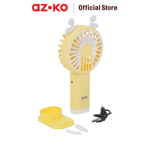AZKO Ataru Kipas Angin Portabel Rechargeable Bee 2 - Kuning portable fan kipas mini travel serbaguna kipas angin isi ulang penyejuk udara